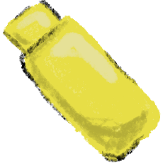 Flashdrive in shades of yellow
